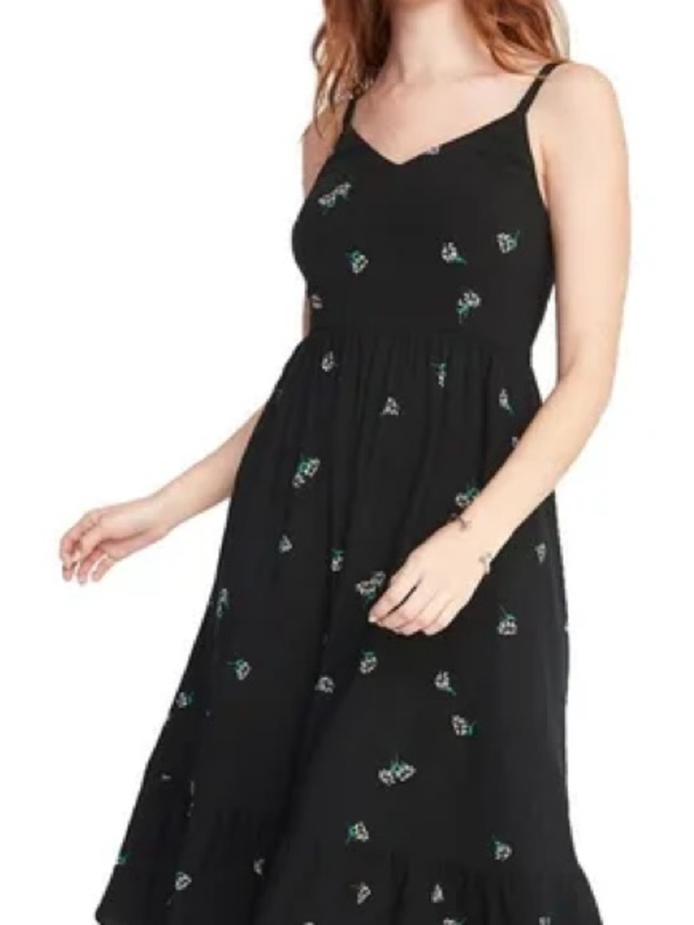 Old Navy Black Cami Fit & Flare Midi Dress